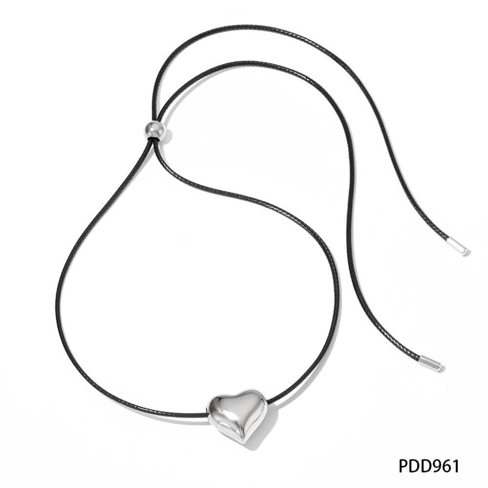 Simple Style Heart Shape Stainless Steel Pendant Necklace